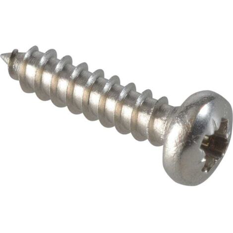 Forgefix Self-Tapping Screw Pozi Compatible Pan A2 SS 1/2in x 4 ForgePack 60 FOR