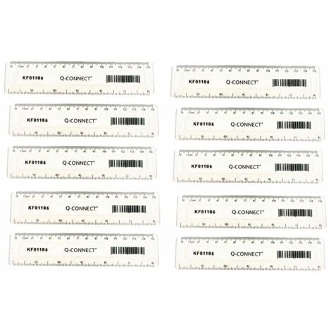 Q Connect Ruler 15cm Clear Pk10 - KF01106Q