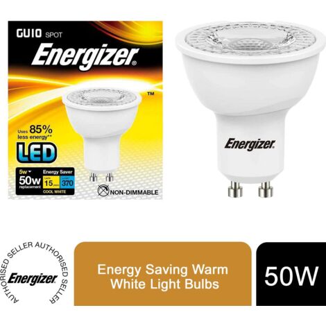 Energizer® LED GU10 36° Non-Dimmable Bulb, Cool White 345 lm 4.2W ENGS8825