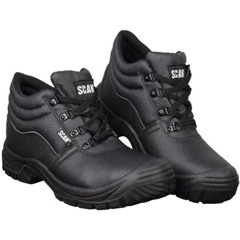 Scan 4 D-Ring Chukka Safety Boots Black UK 8 EUR 42 SCAFWCHUK8