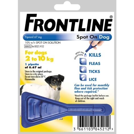Frontline Spot On Small Dog 2-10kg (1Pipette) - 20166