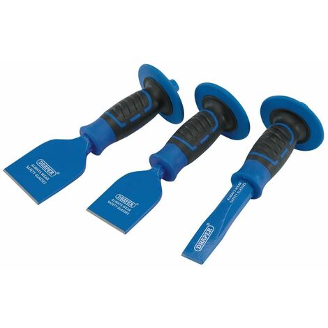 Draper 70375 3-Piece Bolster and Chisel Set for Heavy-Duty Woodworking and Demolition Tasks