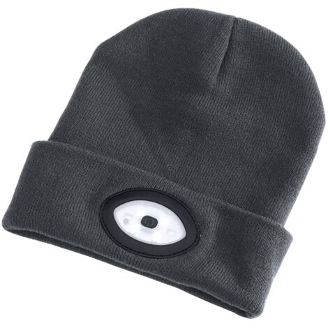 Beanie Hat with Rechargeable Torch, One Size, 1W, 100 Lumens, Grey (99522) (1/5)