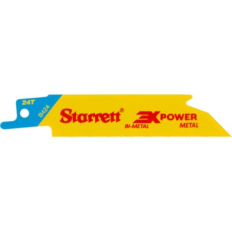 B424-5 Bi-Metal Reciprocating Blade, Metal Straight 100mm 24 TPI (Pack 5) - STRB4245