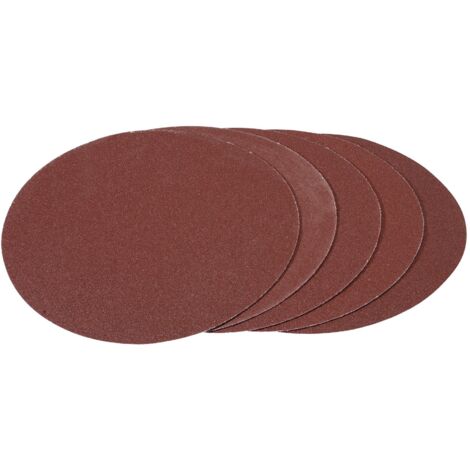 Hook and Loop Aluminium Oxide Sanding Discs, 180mm, 100 Grit (Pack of 5) (93426) (1/5)