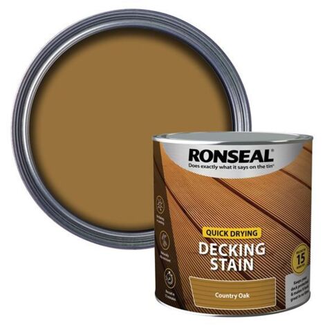 Quick Drying Decking Stain Country Oak 2.5 litre - RSLQDDSCO25L