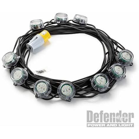 22m Heavy Duty LED Encapsulated Festoon String Lights 50W 110V 50W E89354