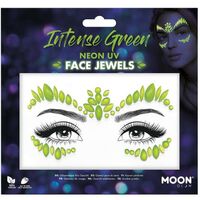 Moon Glow Face Jewels - Intense Green - Neon UV - M47035