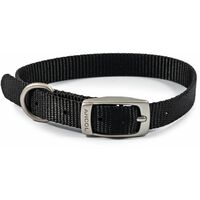 Ancol Nylon Dog Collar Black - 12 - 874269