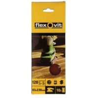 Flexovit 63642526341 1/3 Sanding Sheets Perforated Fine 120 Grit (Pack 10) FLV26341