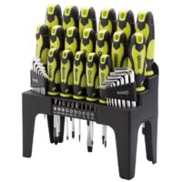 DRAPER SCREWDRIVER SET 44PC SOFT GRIP 1/4"" BIT HEX ALLEN TORX KEY GREEN 78619