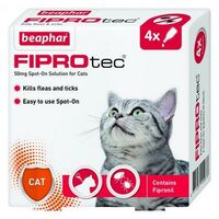 Beaphar Fiprotec Spot On Cat 50mg (4 Pipettes) - 260697