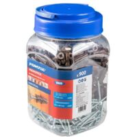 Rawlplug R-C1-UNOBRN+ Brown UNO Plugs & Screws in Jar (450 Plugs + 450 Screws) RAWRC1UNOBRN