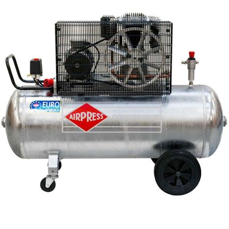 Airpress® ölgeschmierter Druckluft-Kompressor 5,5 PS 4 kW 11 bar verzinkter  270 Liter Kessel