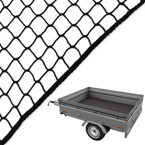 Caretec Anhängernetz Gepäcknetz Abdecknetz zur Ladungssicherung Pkw  Anhänger Netz Sicherung 1,50 x 2,50 m inkl. Expanderseil
