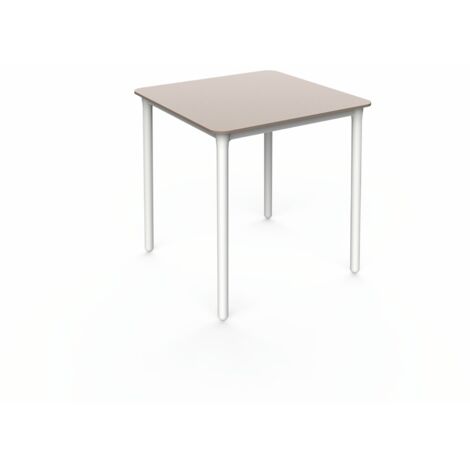 Mesa cuadrada exterior 70x70 blanco - arena MARSELLA garbar