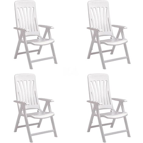 garbar BLANES Set 4 Silla Con Brazos Multiposiciones Exterior Blanco