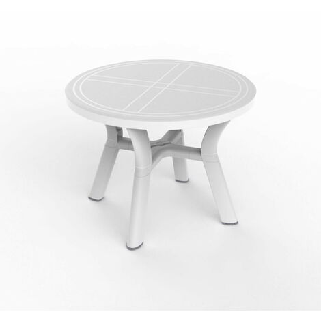 Mesa redonda exterior Ø100 blanco DALIA garbar (1/5)