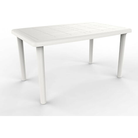 Mesa rectangular exterior 140x90 blanco OLOT garbar
