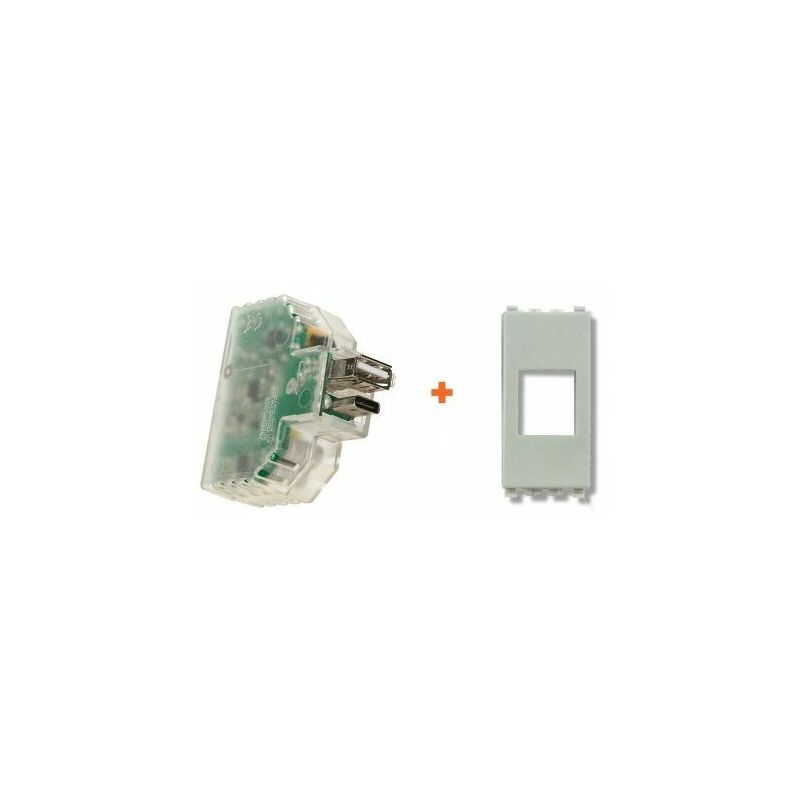 Fanton caricatore USB A+C incasso compatibile Vimar Arke bianca - 82893-AB