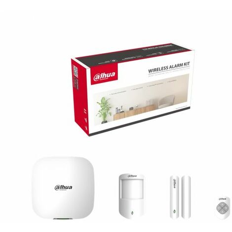 Dahua kit di allarme Centrale HUB 4G + Rilevatore + Contatto + Telecomando - ART-ARC3000H-03-FW2-868