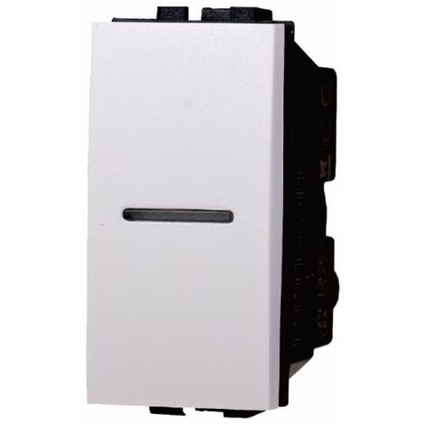 ETTROIT Placca Plastica Serie Space 7P Colore Nero Satinato Compatibile Con Bticino Living Light 71017265