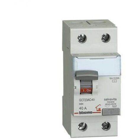 Bticino Interruttore differenziale SALVAVITA 40A 2P tipo AC - GC723AC40