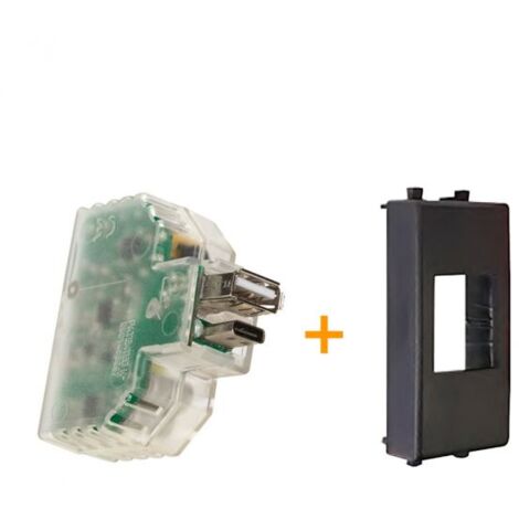 Fanton caricatore caricatutto USB A+C compatibile AVE Tekla 44 Nero - 82893