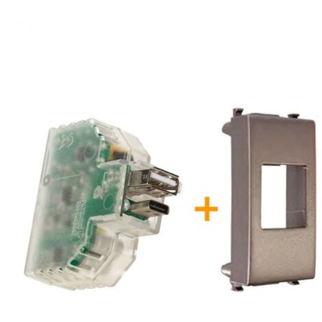 Fanton caricatore caricatutto USB A+C compatibile Bticino Living Classica - 82893