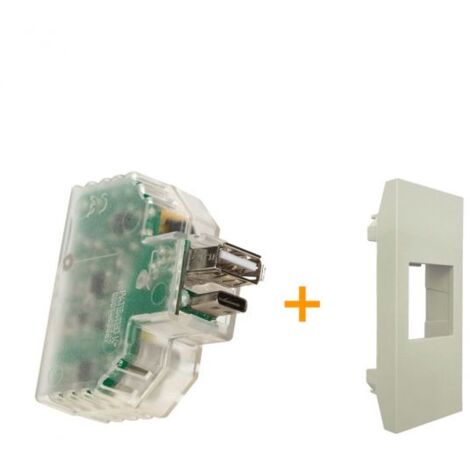 Fanton caricatore caricatutto USB A+C compatibile Vimar Linea Canapa - 82893