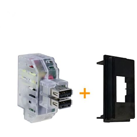 Fanton caricatore doppia presa USB AA 5V 2,4A Compatibile BTcino Living Now Nero - 82892