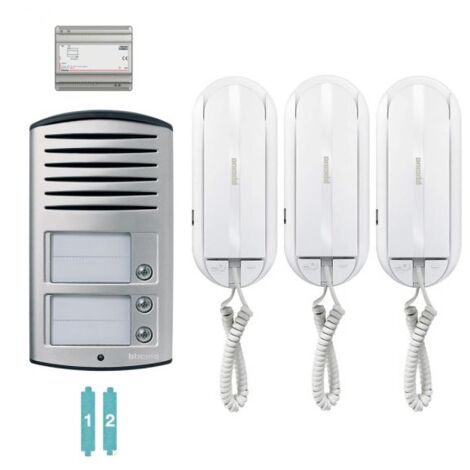 Bticino Kit citofono Trifamiliare Sprint a 2 fili - 3 chiamate - 366821/A