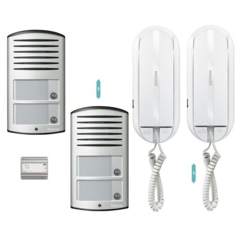Bticino Kit audio bifamiliare doppio ingresso Sprint 2 fili 2 chiamate - 366821/2