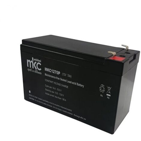 MKC batteria al piombo ricaricabile 12V 7Ah faston 4.8mm - MKC1270P