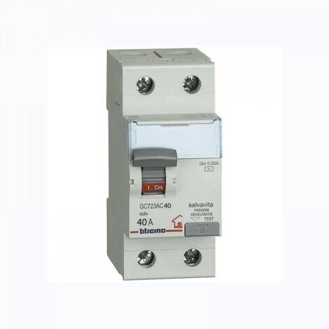 Bticino Interruttore differenziale SALVAVITA 2P tipo F 40A - GC723F40