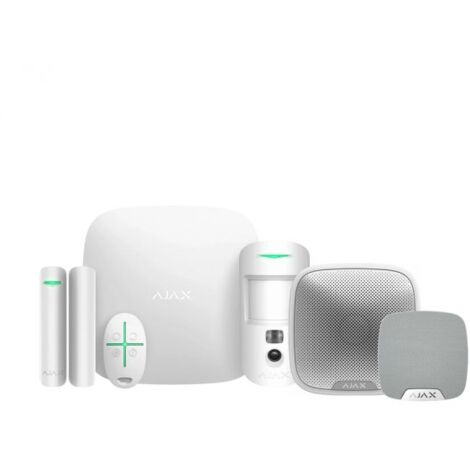 Ajax Kit antifurto wireless Bianco HUB2 GSM(2G) + SENSORE + CONTATTO + SIRENA - 38172 - 20293