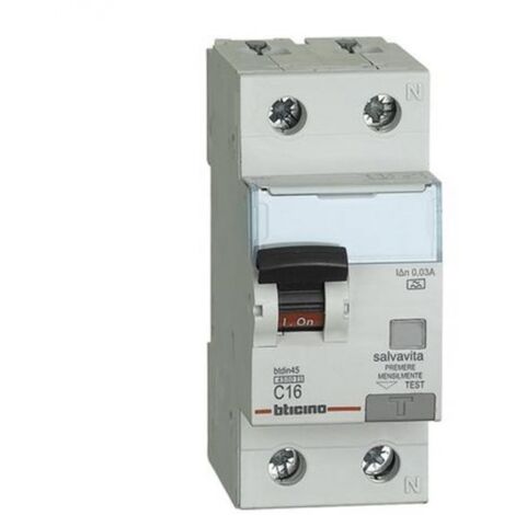 Bticino interruttore Magetotermico Differenziale classe A 30mA 16A - GA8813A16