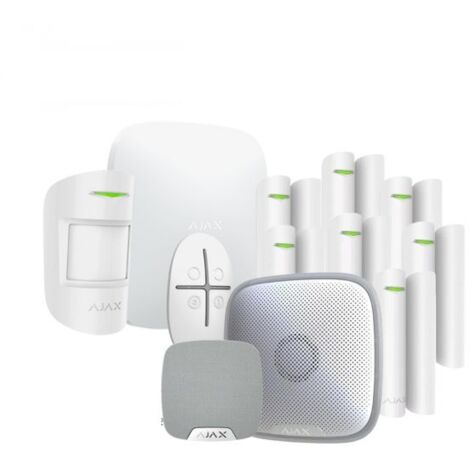 Ajax Kit antifurto wireless Bianco HUB PLUS GSM(2G/3G) + SENSORE + 7 CONTATTI + SIRENA - 38176 - 20290