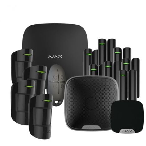 Ajax Kit antifurto wireless Nero HUB PLUS GSM(2G/3G) + 4 SENSORI + 7 CONTATTI + SIRENA - 38177 - 20289