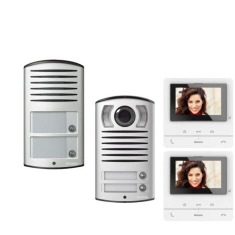 Bticino kit Video Monitor vivavoce bifamiliare Doppio ingresso a 2 fili - 364622/B