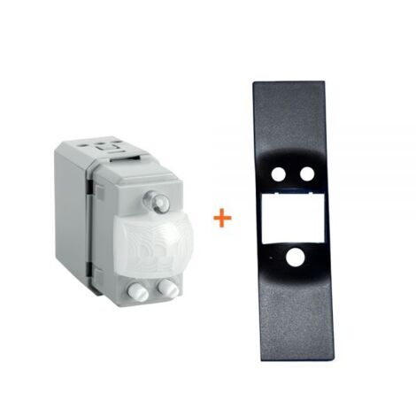 Perry sensore movimento luce incasso comp. Bticino Living Now nero con crepuscolare - 1SPRM030B