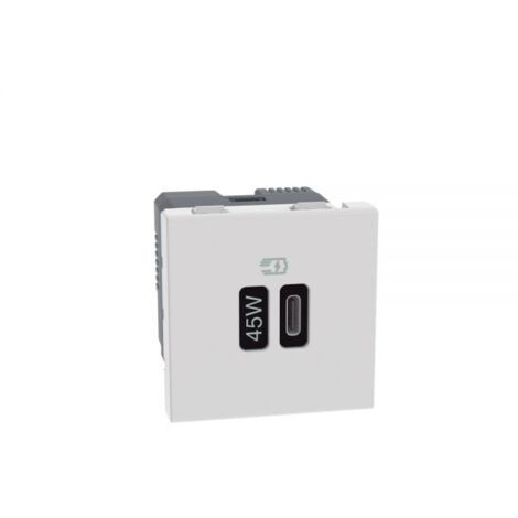 Bticino MatixGo Caricatore USB con una porta tipo C - 45W Bianco - JW4294C