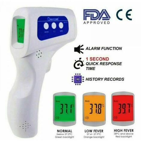 Berrcom termometro infrarosso digitale febbre senza contatto temperatura  fronte