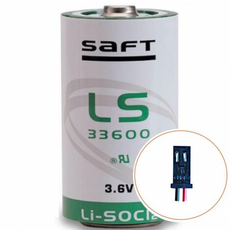 Batería de litio 3,6V LS33600, Saft