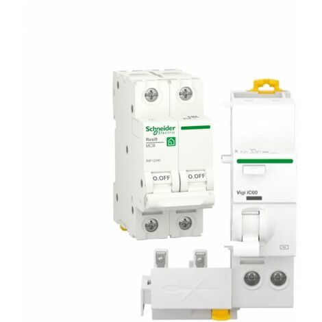 Schneider Electric Blocco differenziale QuickVigi iC60 2P 25A 300mA AC + Interruttore magnetotermico iC60N 2P C 16A 6000A