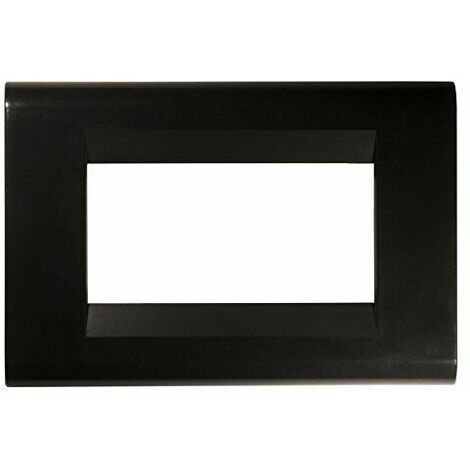 Feb placca 3 posti in tecnopolimero nero serie TL - 2583/TL/N