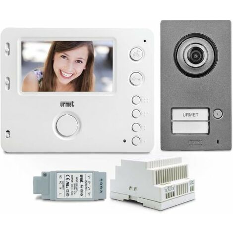 Urmet kit videocitofono monofamiliare vivavoce Miro e pulsantiera Mikra 2 fili - 1722/93