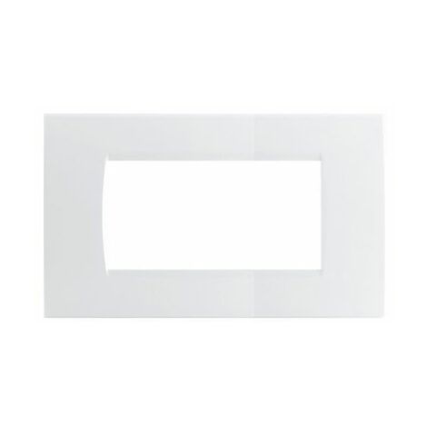 Mapam ART Placca 4 posti bianca tecnopolimero T1 compatibile living international - 8004-01