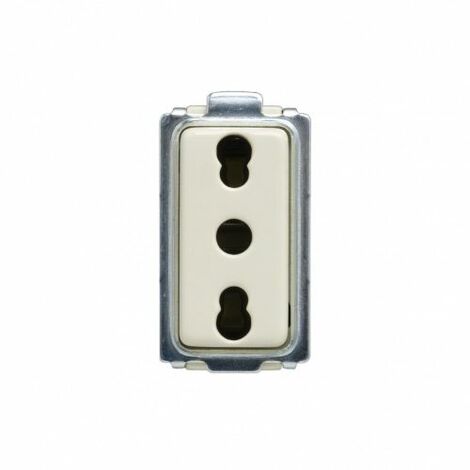 FEB presa bipasso elettrica 10/16A 250V compatibile BTicino Magic 5180 - 2180