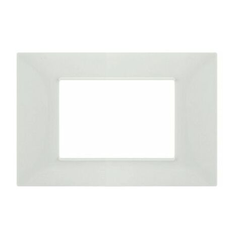Mapam GEM Placca bianca 3 moduli in tecnopolimero T2 compatibile Vimar Plana - 6003-01